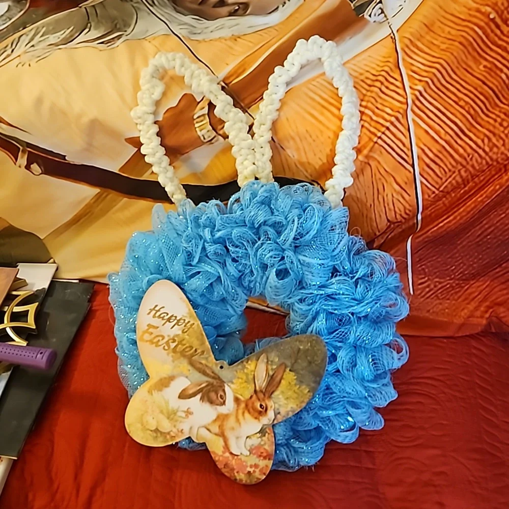 From mom's closet Easter wreath